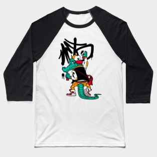 Crocodile Graffiti Baseball T-Shirt